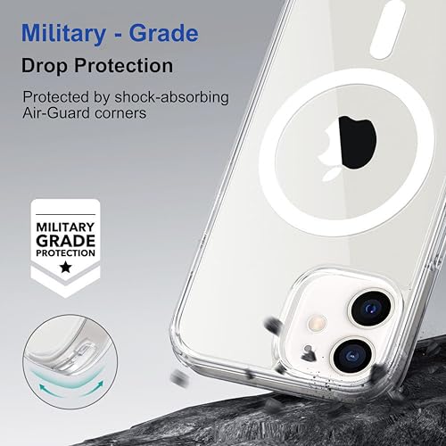 Zapcase Back Case Cover for iPhone 12 / iPhone 12 Pro | Compatible for iPhone 12 / iPhone 12 Pro Back Case Cover | Compatible with MagSafe | Scratch-Resistant Back Case Cover | Clear 3 51JmLT+wz6L