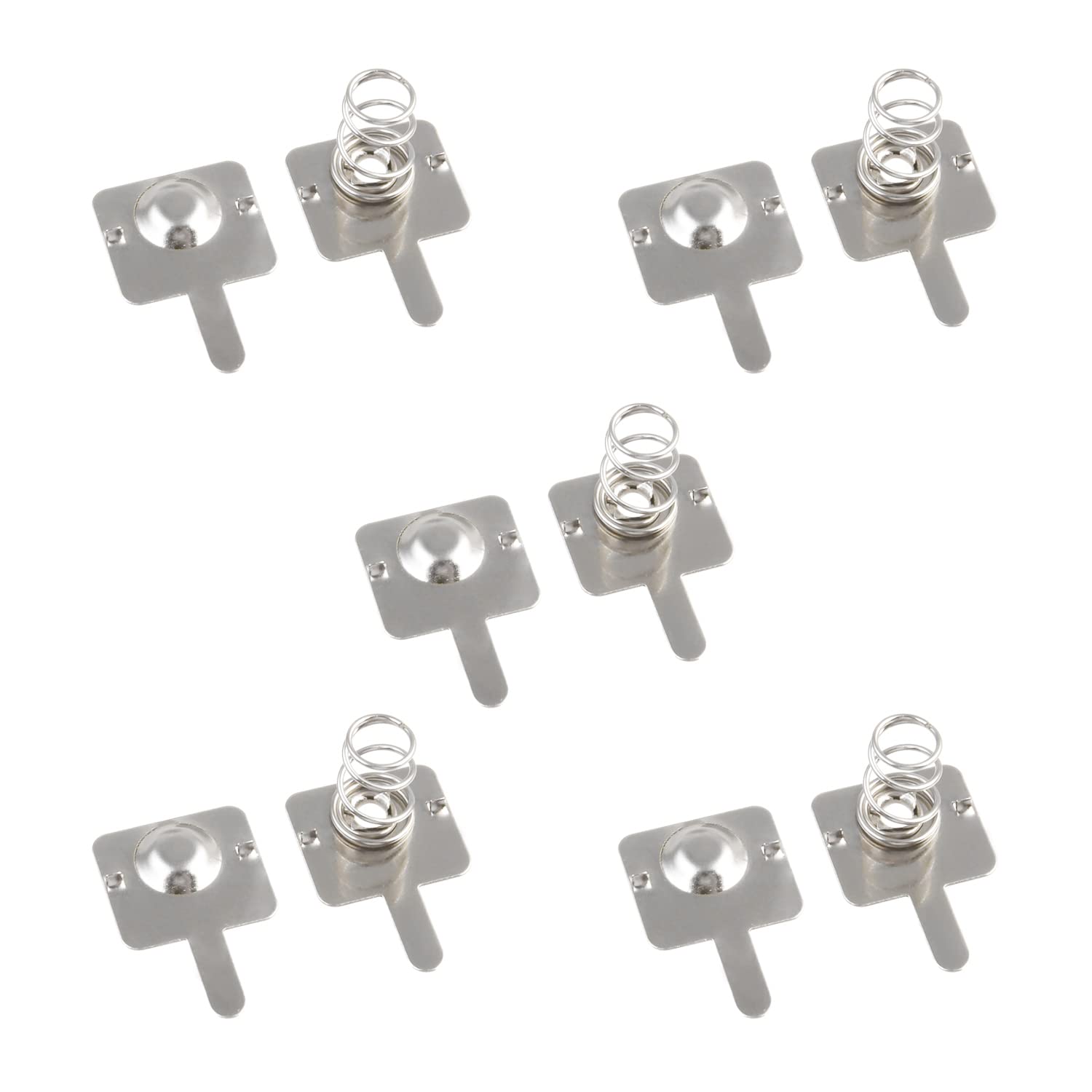 Heyiarbeit 50 Pairs AA Battery Spring Plate AA Battery Positive Negative Conversion Spring Contact Nickeling Plate 13.0mmx11.5mm