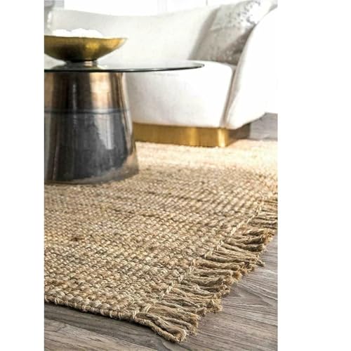 Alfombras largas de yute RTTYIKU pasillo bucle modernas 7