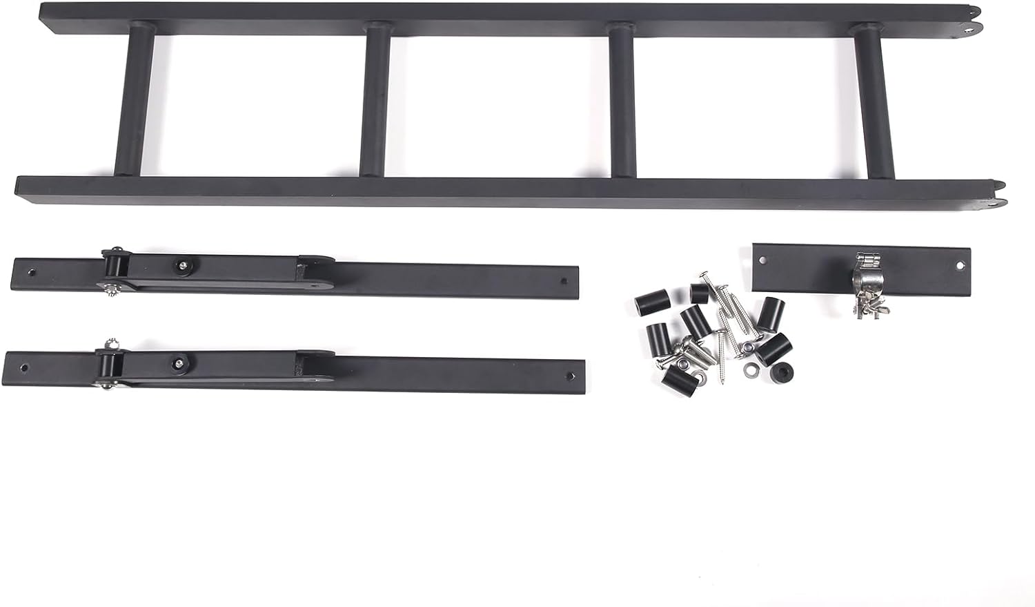 Foldable Tailgate Ladder Rack Compatible with Toyota Tundra, Pickup Truck Tailgate Ladder Aluminum Step Grip Plates Accessories (2007-2021)