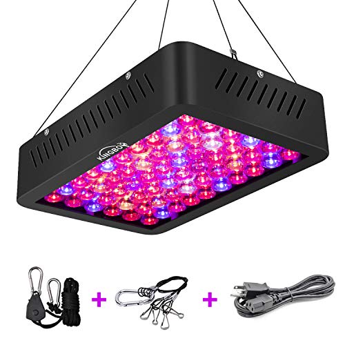 LED Grow Lights, KINGBO 600W 12-Band Full Spectrum LED Grow Lamp with Optical