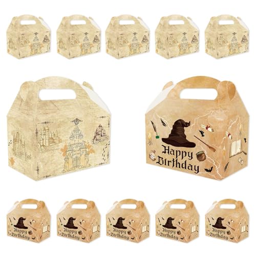 Zliisang 16PCS Magic Candy Boxes Wizard Party Favor Bags Magical Goodie Gift Bags for Kids Birthday Party Decorations Gift Supplies