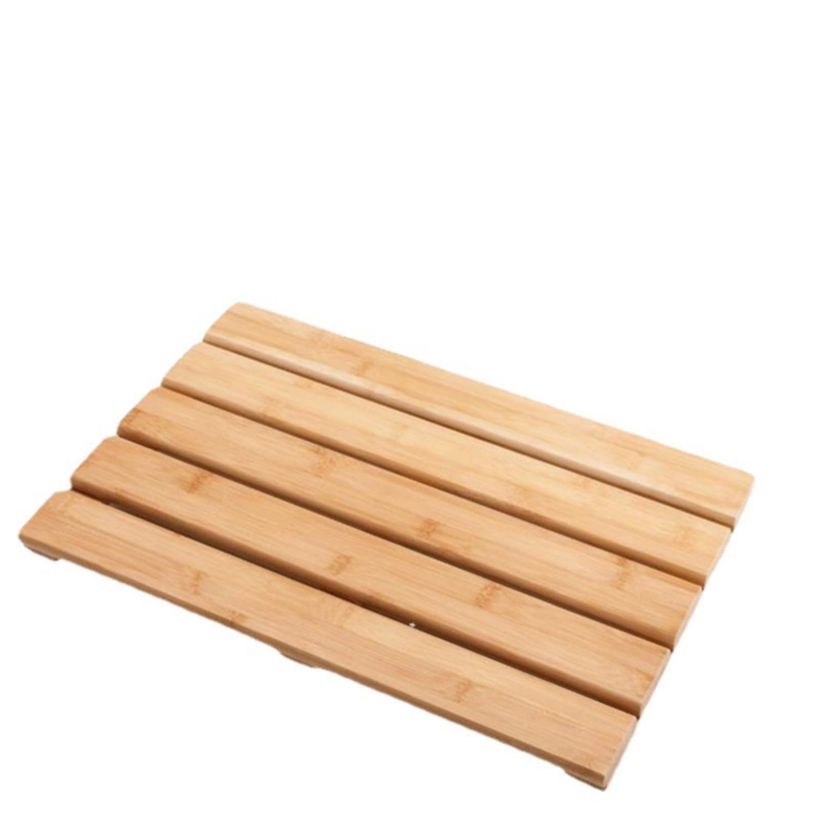 Bamboo Wooden Bath Floor Mat for Luxury Shower - Non-Slip Bathroom Waterproof Carpet for Indoor or Outdoor Use (30 * 30)