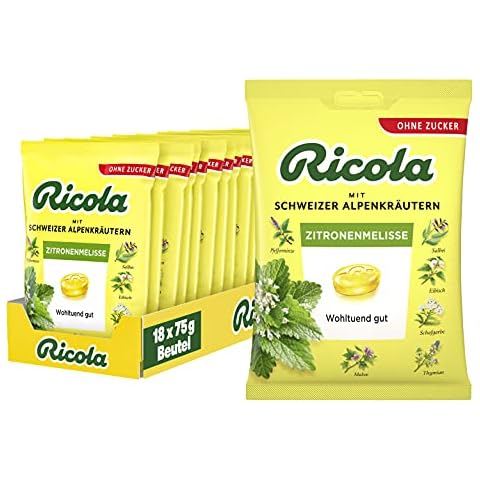 Ricola Zitronenmelisse, 18 Beutel original Schweizer Kräuter-Bonbons Cover