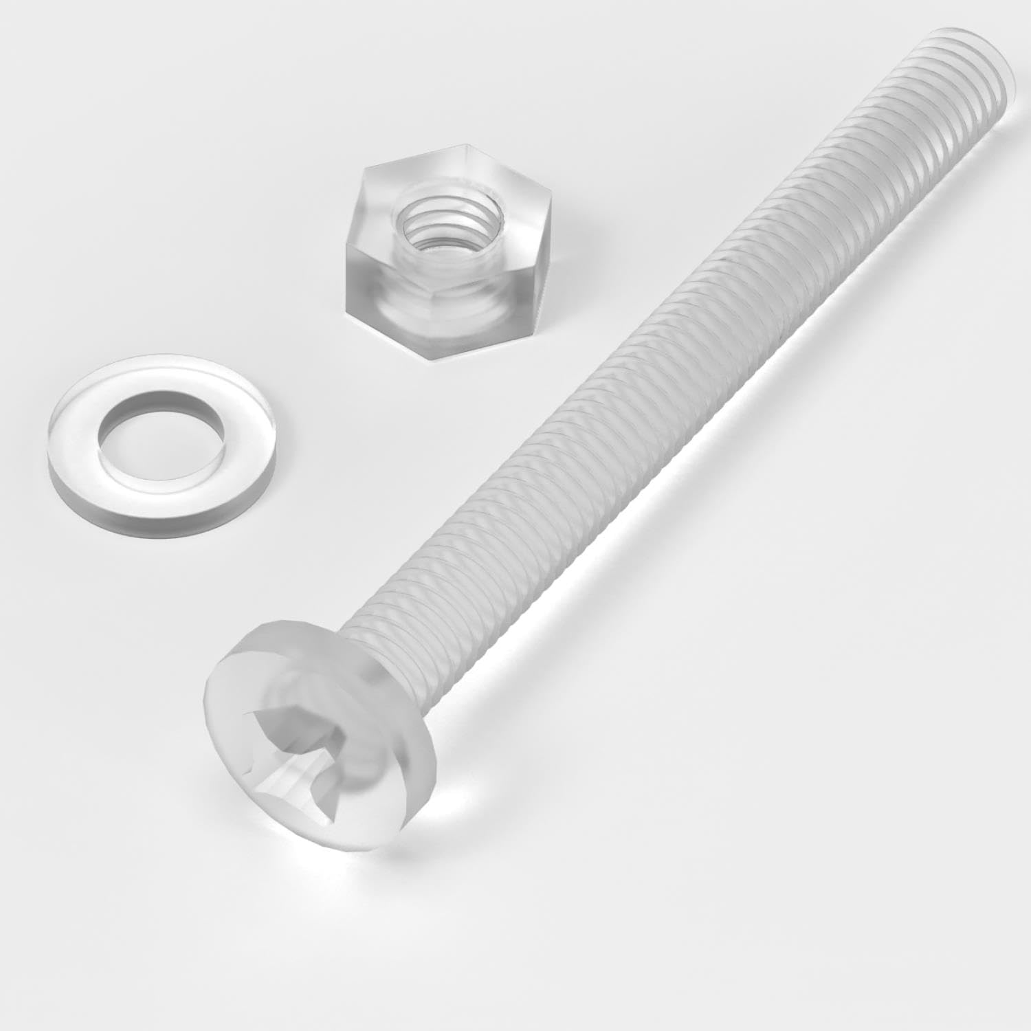 Amazon | 透明クリアプラスチックアクリルM6 x 60mmナット