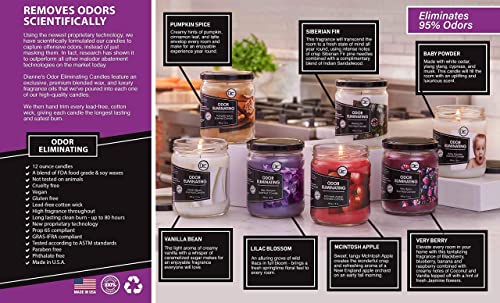 Dianne'S Custom Candles DCC-OEC-VANILLA Bean Odor Eliminating Highly Fragranced Candle - Eliminates 95% Of Pet, Smoke thumb #6
