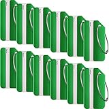12 Pieces Luggage Tags Business Card Holder Aluminum Metal Travel ID Bag Tag for Suitcases Travel Luggage Baggage Identifier(Green)