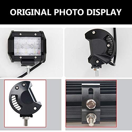 Image of AllExtreme EX4IRW2 4 Inch 9D Reflector CREE LED Light Off-road Work Light External Headlight with Brackets for Truck Car ATV SUV Jeep Van (30W, White Light, 2 PCS)
