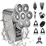 Upgrade Head Shavers 7D,Electric Head Shavers for Bald Men,5 in 1 Waterproof Electric Razor for Men,Rechargeable Rotary…