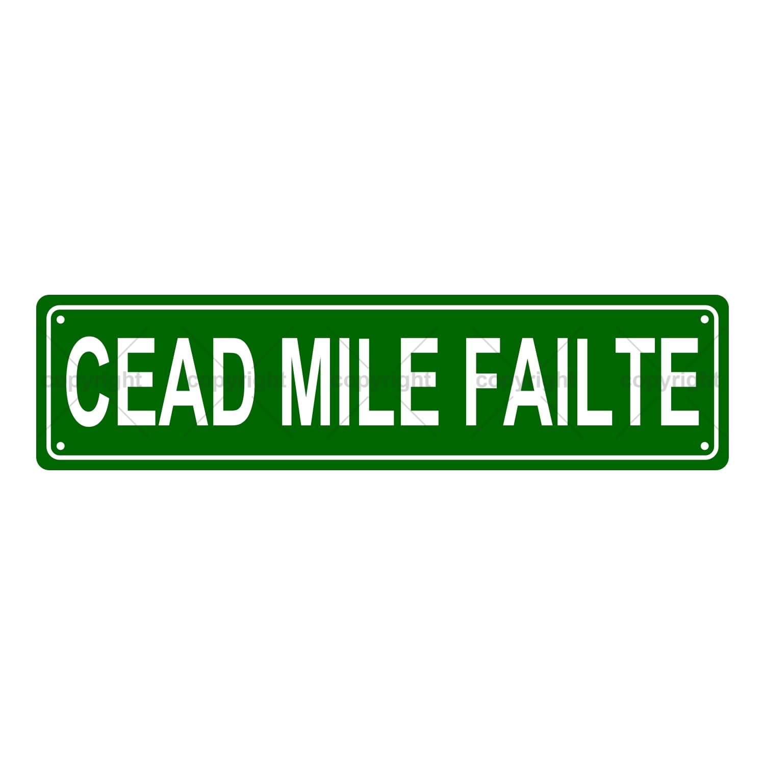 CEAD Mile FAILTE Irish Welcome Sentences Metal Tin Street Sign Bar Cafe Garage Cave Home Room Wall Bathroom Farmhouse Garden Porch Patio Decor,4x16 Inch