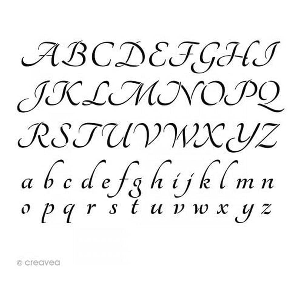 Artemio 15050020 Alphabet Stencil A4, Plastic, Grey, 21.5 x 0.2 x 24 cm