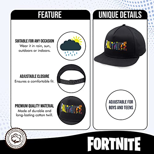 Image of Fortnite Baseball Cap for Boys, Quality Made Boys Hat and Fitted Cap, Flatbrim Baseball Hat with Sleek Design