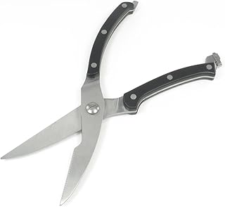 Aexit Multifunction Kitchen Hand Tools Scissor Black Handle Single Side Shears & Scissors Serrated Blades