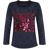 BEZLIT Mädchen Kinder Pullover Pulli Wende-Pailletten Sweatshirt 21495 Navy Größe 104