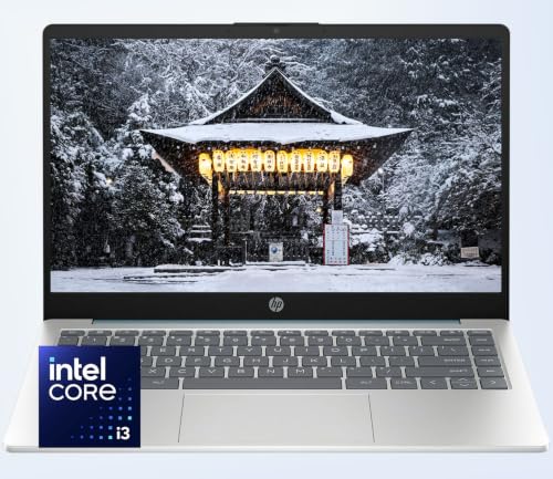 Image of Customized HP 14 inch Laptop • Intel Core i3 CPU • HD Screen • 16GB RAM • 256GB SSD • Windows 11 Home • FHD Webcam • HD Dual Audio • HP Fast Charge
