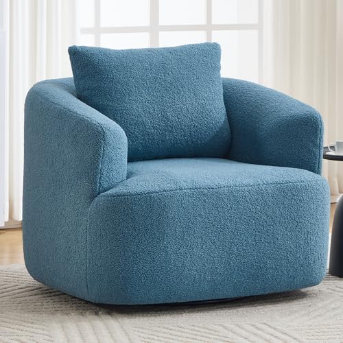 Sillón giratorio peluche azul miniatura 1