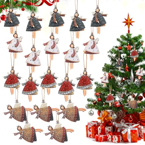 20 Stück Kleine Engel Anhänger für Weihnachtsbaum, Weihnachtsengel...