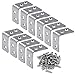 10 soportes de esquina de ángulo recto de acero inoxidable, soporte de junta de esquina L 31,5 x 31,5 x 19 mm, ángulos de 90 grados, con 40 tornillos para estantes de madera, escritorio, silla,