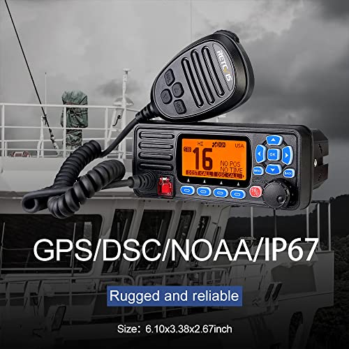 Image of Retevis RA27 Fixed Mount Marine Radio with Built-in GPS DSC, Antenna Kit