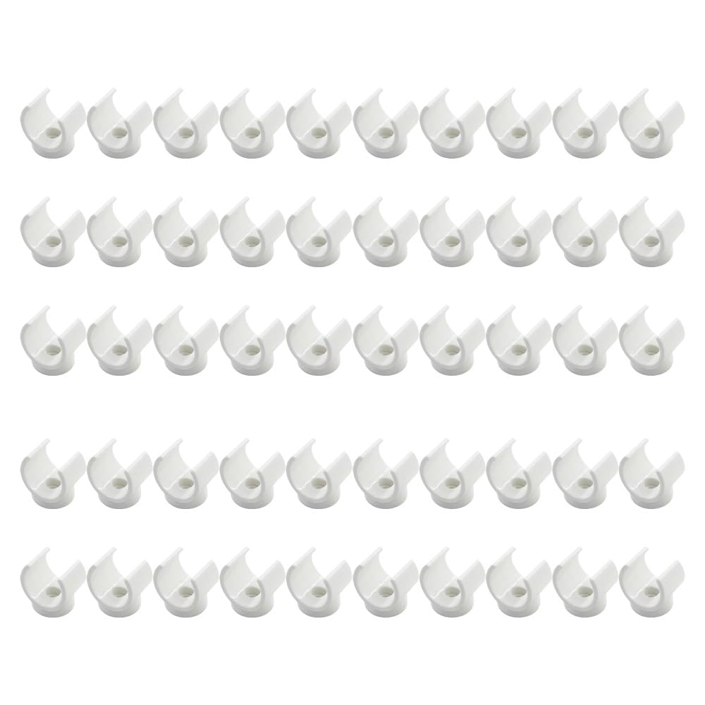 25mm/0.98in 50 Pack Pipe Clips, PVC Water Pipe Clamps Clips U-Shaped Tubing Hose Buckles for Water Supply and Drainage Systems
