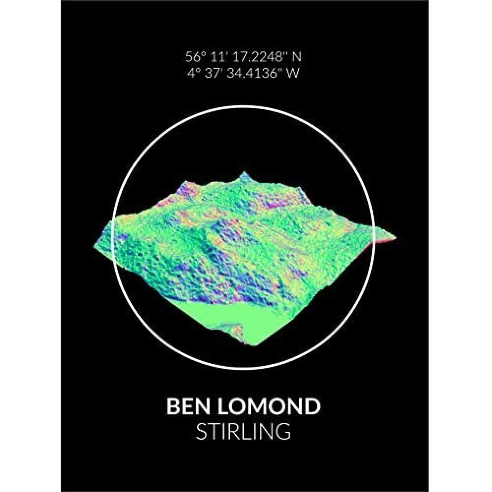 Wee Blue Coo Ben Lomond Mountain Topography Perthshire Scotland Canvas Art Print