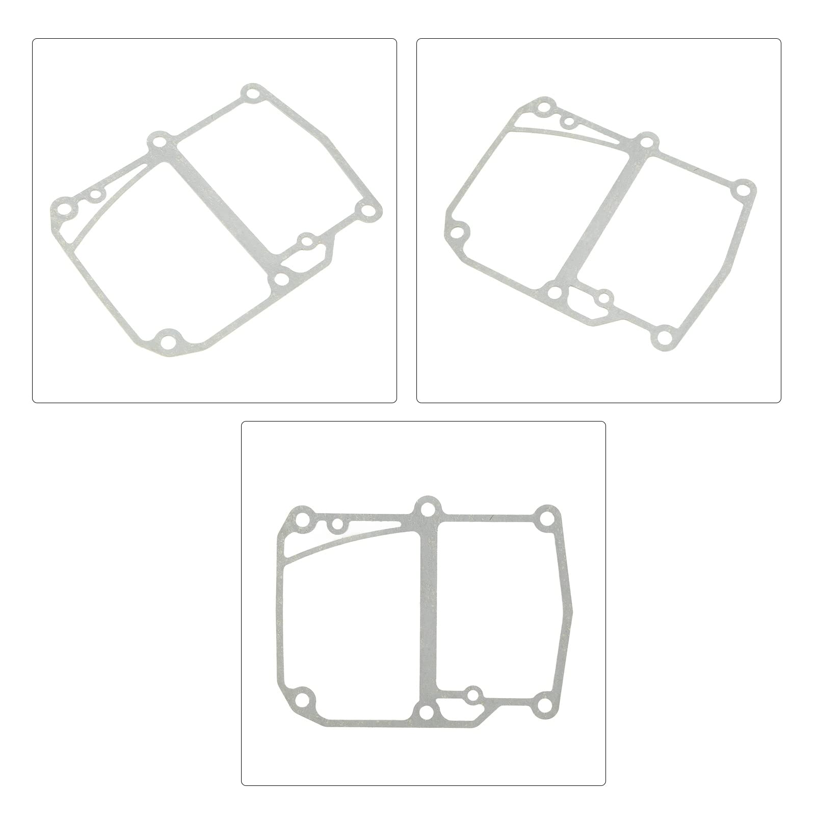 Juego de juntas para tapa de cilindro, juntas de sellado de plástico para motor fuera de borda de 2 tiempos de 15 y 18, junta de culata de escape con material ABS para repara