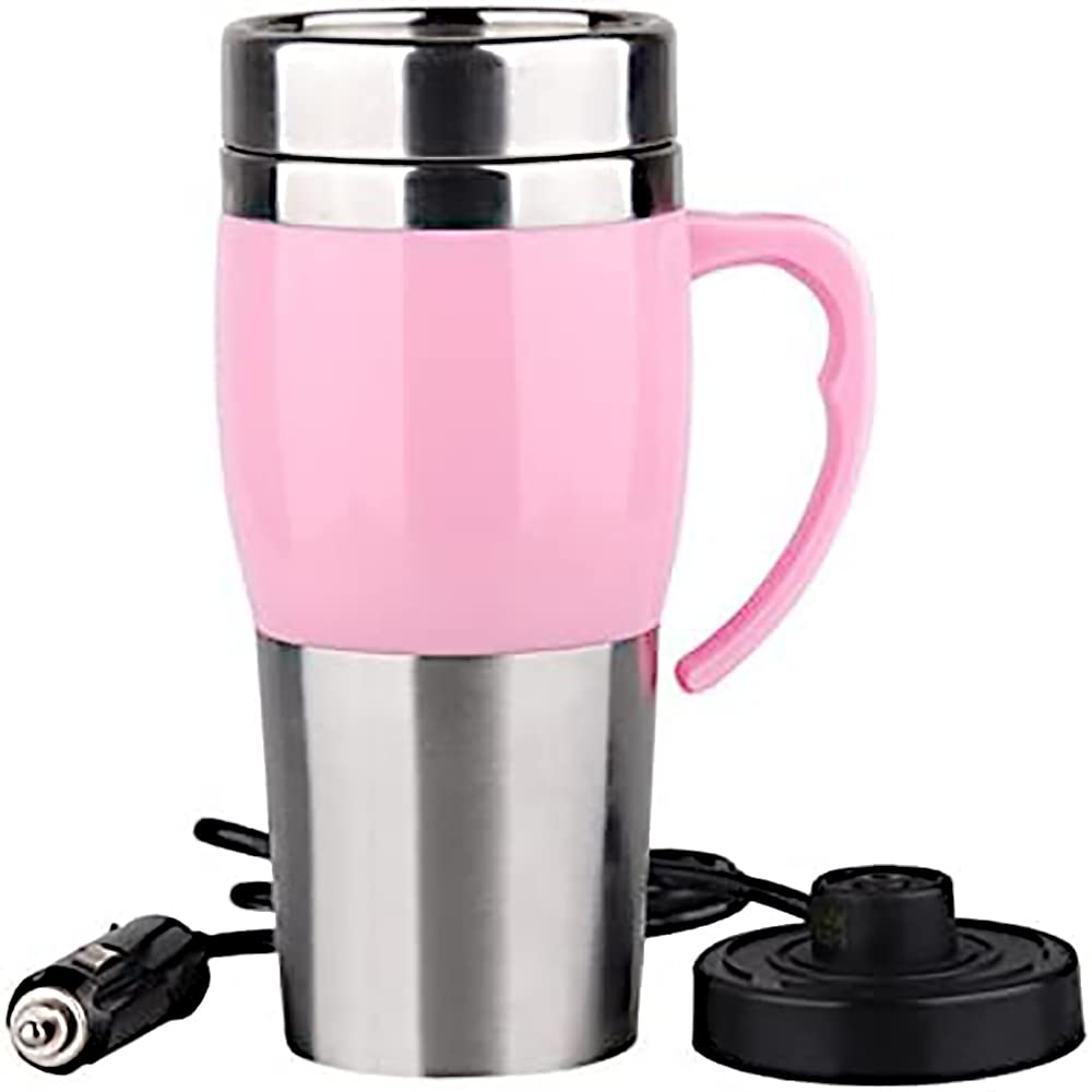 TOTMOX Electric Kettle 400ML Stainless Steel Car Electric Kettle Coffee Tea Thermos Water Heating Cup 12V
