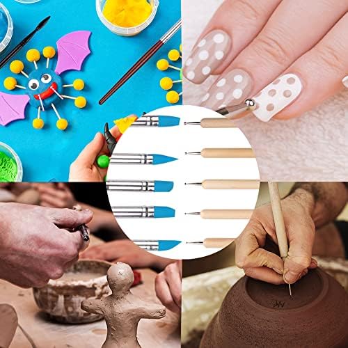 Clay Tools for Pottery Ceramic Sculpting, Yagugu 25Pcs Basic Wood Ceramics Carving Polymer Clay Tool Supplies kit Accessories for Kids, Adults and Artists Modeling Shaping Building for Art&Craft 4 51JmS4fVhiL. AC