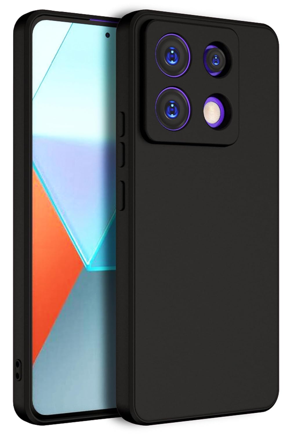 ZubitechXiaomi Redmi Note 13 5G Case Cover Soft TPU Silicone Case Lightweight Shock Protective Cover with Camera Protection Designed for Xiaomi Redmi Note 13 5G (Black)