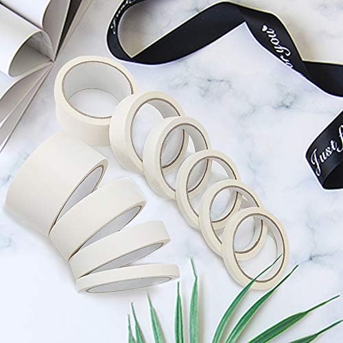 White Masking Tape Decorators Tape Painting Tape for Decorating Painted Walls Spray DIY Painter's Tape 50mm 30mm 20mm 10mm Artist Tape10 Pack