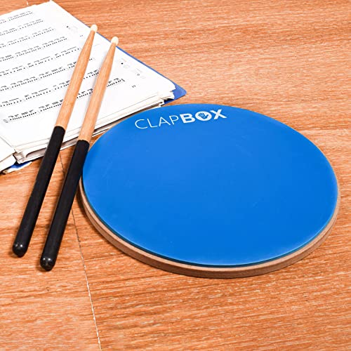Image of Clapbox Drum Practice Pad - 8 inches, Blue, CB-PPD (Practice Pad only)