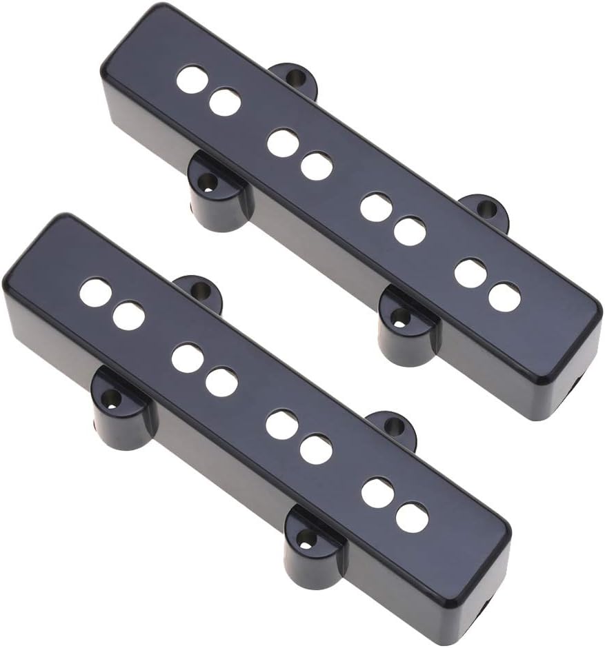 Musiclily Pro Plastic F63/R65mm Jazz Bass Pickup Covers Set for Fender