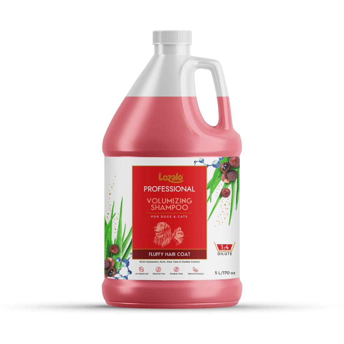 Lozalo Professional Volumizing Pet Shampoo-5 Litre | Hydrating Shampoo for Fluffly & Double Coat Dogs & Cat Breeds | with Hyaluronic Acid & Aloe Vera (B0CXG39S6D) Amazon Price History, Amazon Price Tracker