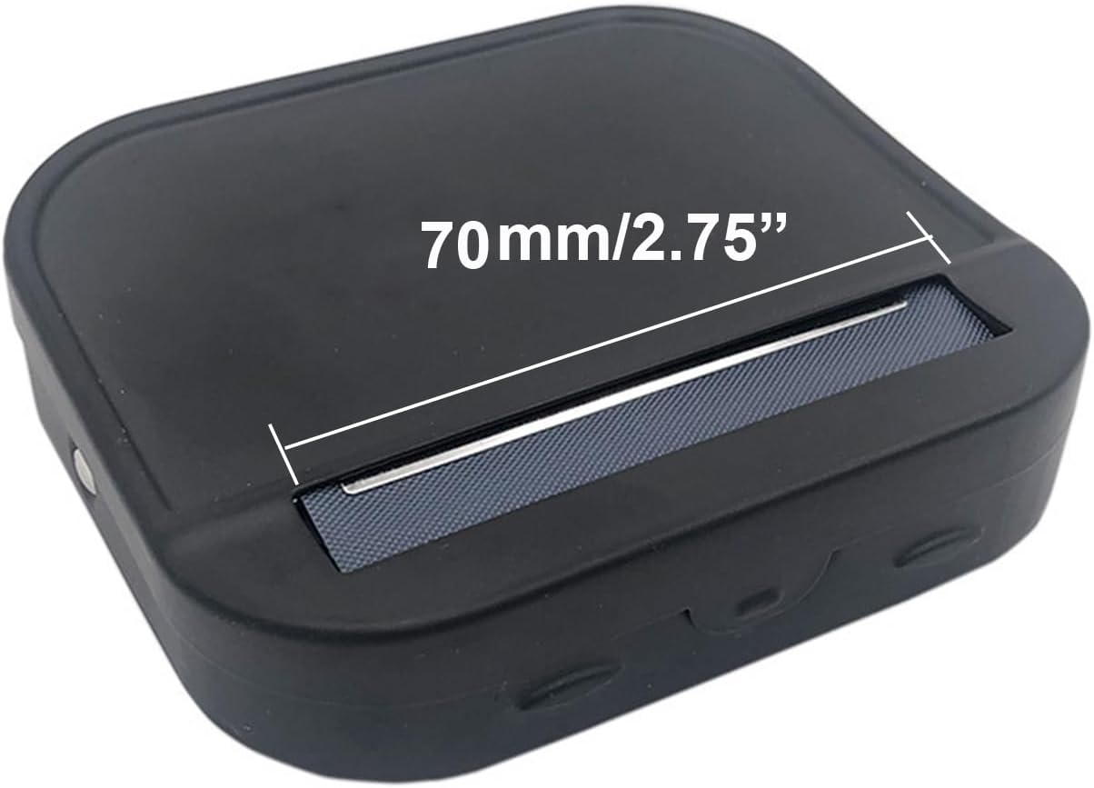 VOVCIG 70mm Cigarette Roller,Thickened Portable Black Cigarette Roller for 70mm Papers,Automatic Rolling Box(Black,70MM） image 2