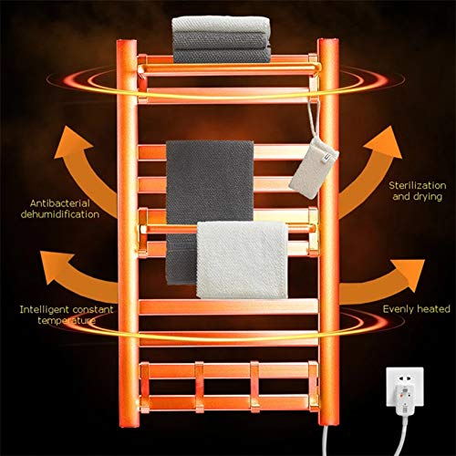 Toallero calefaccionado de pared con temperatura ajustable e interruptor inteligente 6