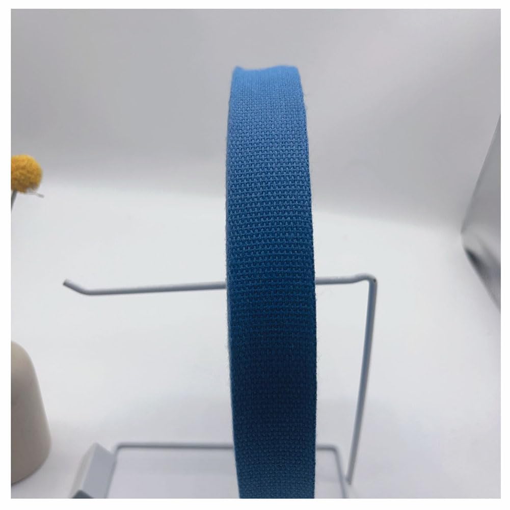 Cinta de algodón 1 rollo de tela de algodón grueso, cordones anchos planos en espiga, poliéster, cinta de algodón de alta densidad para fabricación de cinturones de tela, costura de ropa