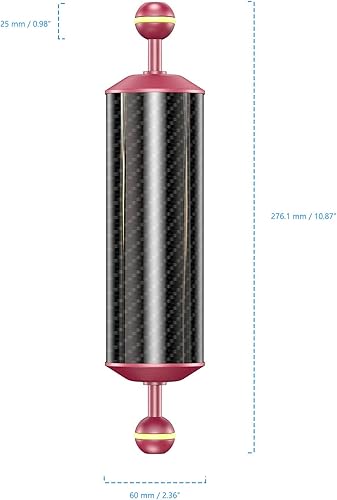 Miniatura 153 de Seafrogs - Brazo de cámara de buceo subacuático de 1 pulgada, abrazadera de bola submarina estándar negra para sistema de luz de fotografía