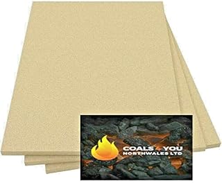 Firebrick Fire Board Heat Proof Brick Vermiculite Fireboard 240 X 303 X 25MM Coals 4 You, Beige
