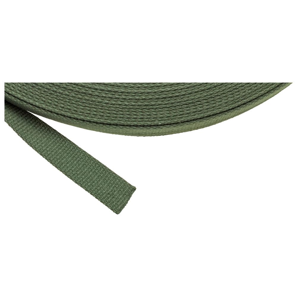 Dönges - Correa textil (algodón, 25 mm x 50 m), color verde