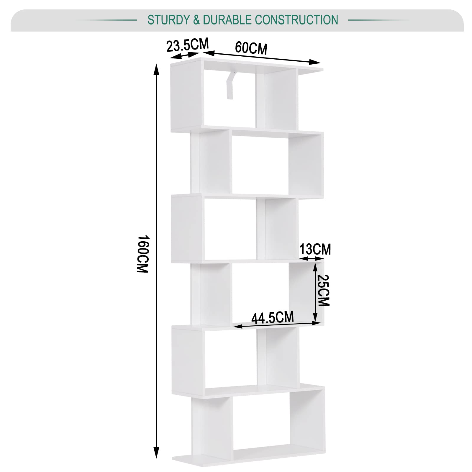 WOLTU Estanteria de Pared para Libros de Almacenamiento de Exposición