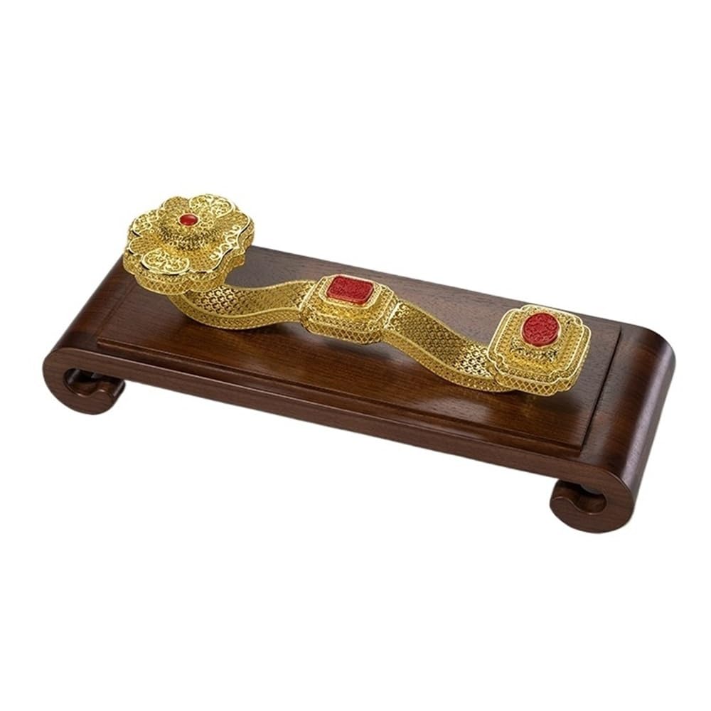 CHICKEN Bronze Living Room Ornaments Copper Ruyi Handle Ornaments, Living Room Desktop, Home Decoration Handmade Statues Ornaments to Attract Wealth