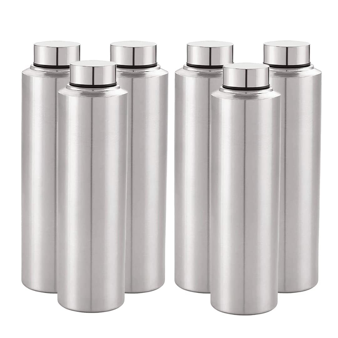 Kuber Industries Stainless Steel Refrigerator Water Bottle|1 Ltr |Food Grade, BPA Free Lid, Non-Toxic, Rust Free|Airtight, Leak Proof & Odour Free|Water Bottles for Home, School, Office & Gym|Set of 6 (B0CX4XCNHD) Amazon Price History, Amazon Price Tracker
