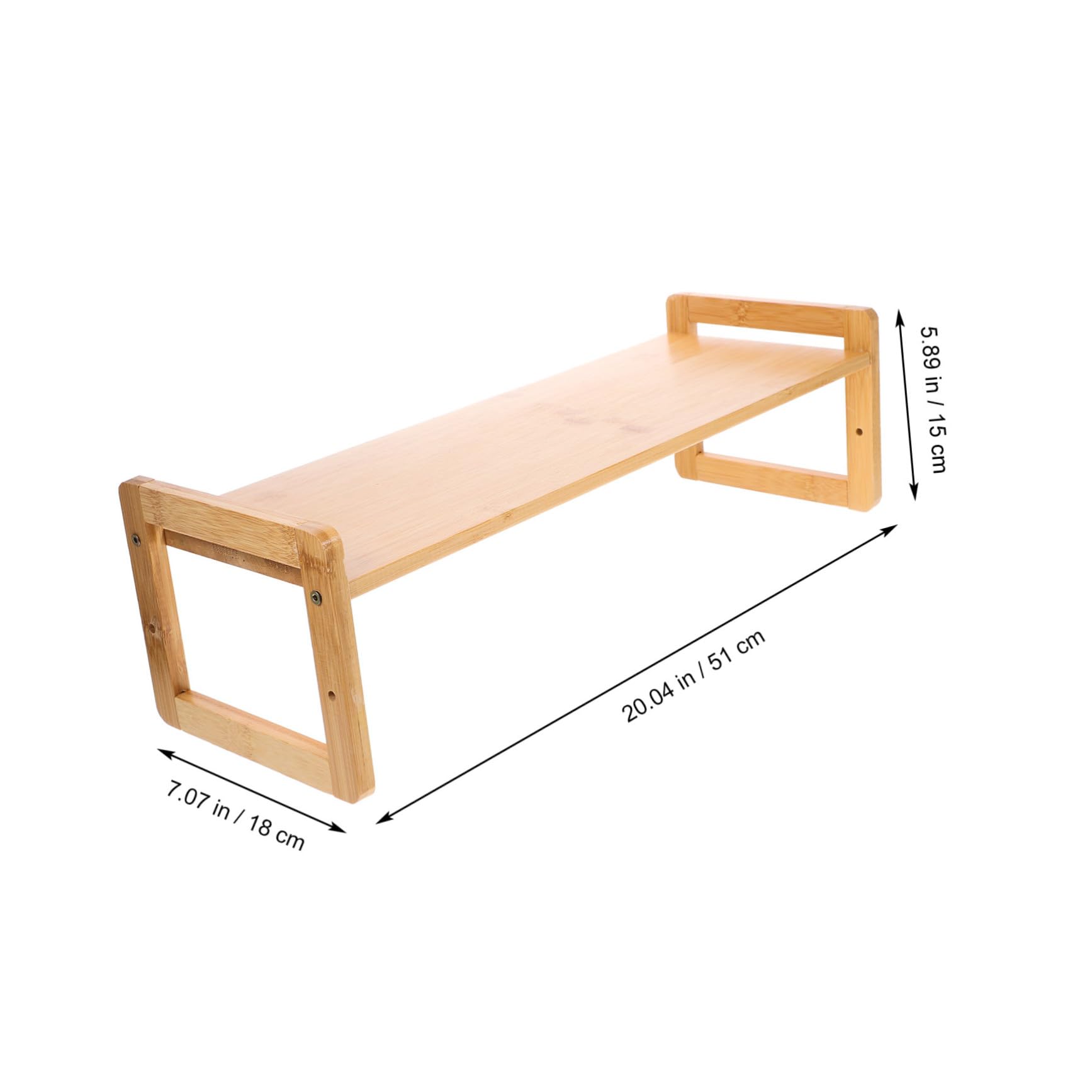 Supporto Monitor da Scrivania in Bamboo Ergonomico Rialzo Compatto per Computer con Elevata capacità di Carico Regala Benessere e Migliora l’Assetto per Ufficio e Casa
