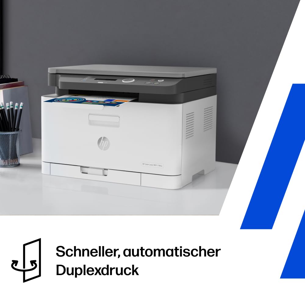 HP Color Laser MFP 178nwg Multifunktions-Farblaserdrucker, Drucken, Kopieren, Scannen, Wi-Fi, Ethernet, USB