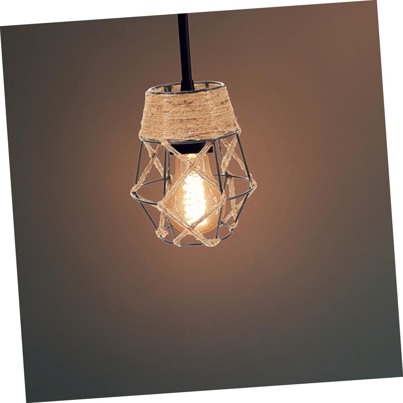 Uonlytech Lampshade Set of 2 Industrial Style Retro Decorative Lampshades Metal Frame