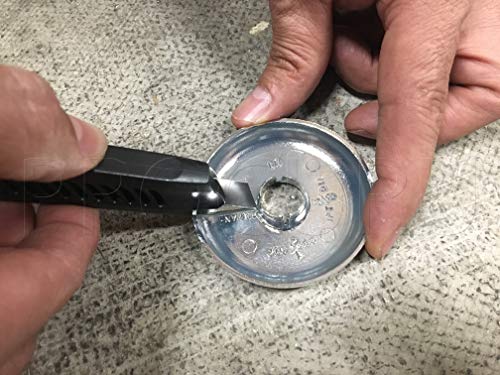 PROCURU 1/2-Inch CTS (5/8\" OD) E2768 Split Plastic Lightweight Escutcheon Cover Plate, Chrome, for 1/2\" Copper, PEX Pipe (10-Pack)