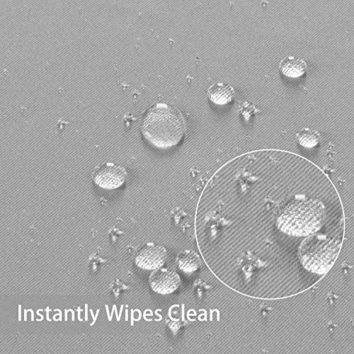 Image of Obstal 210GSM Round Table Cloth, Silver, 120 Inch Diameter | Water Resistance Microfiber Tablecloth, Decorative Fabric Circular Table Cover for Outdoor and Indoor Use