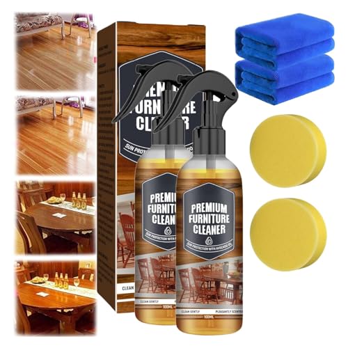 Fibosara Natürliches Bienenwachs-Spray, Jakehoe Bodenreiniger, Jakehoe Premium Möbelreiniger, Bienenwachs Spray Reiniger, Original Bienenwachs Holzböden Politur, Bienenwachs Staubspray (2 Stück)