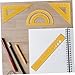 TEHAUX Accurate Measuring Rulers Aluminum Alloy Ruler Set for School Office Drawing