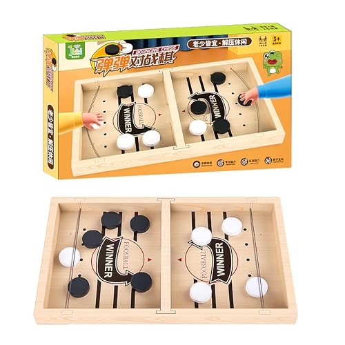 Hockey Brettspiel, Tisch Hockey Spielzeug, Bouncing Brettspiel, Doppelkampf Schnell Bouncing, Portable Schachbrett-Set, Eltern-Kind Interaktion Schachbrett Tisch-Desktop-Partyspiele